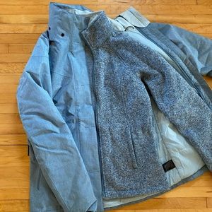 North Face 2 in 1 Ski Snowboard Jacket light blue small